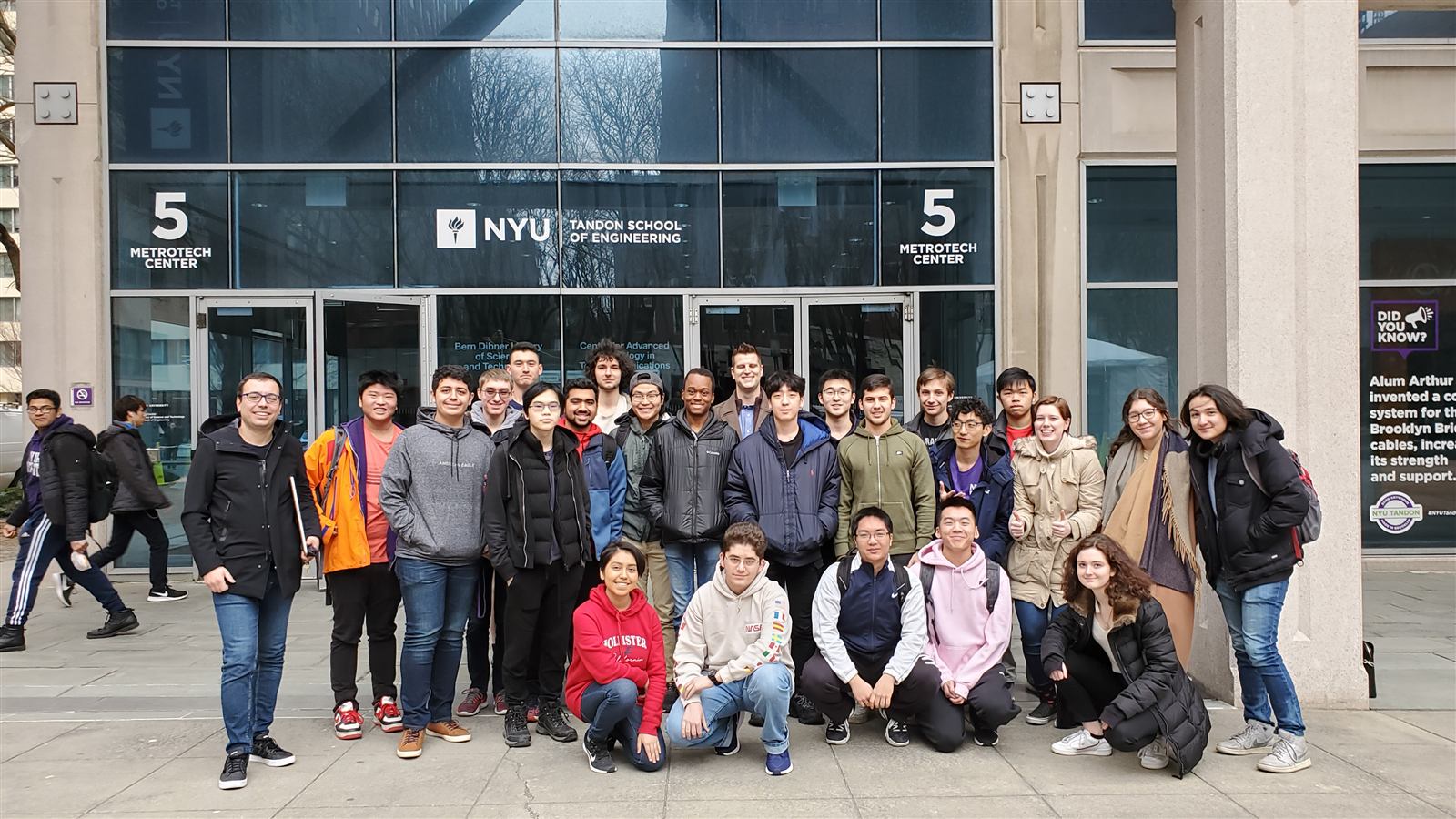 The team outside 5 MetroTech Center
