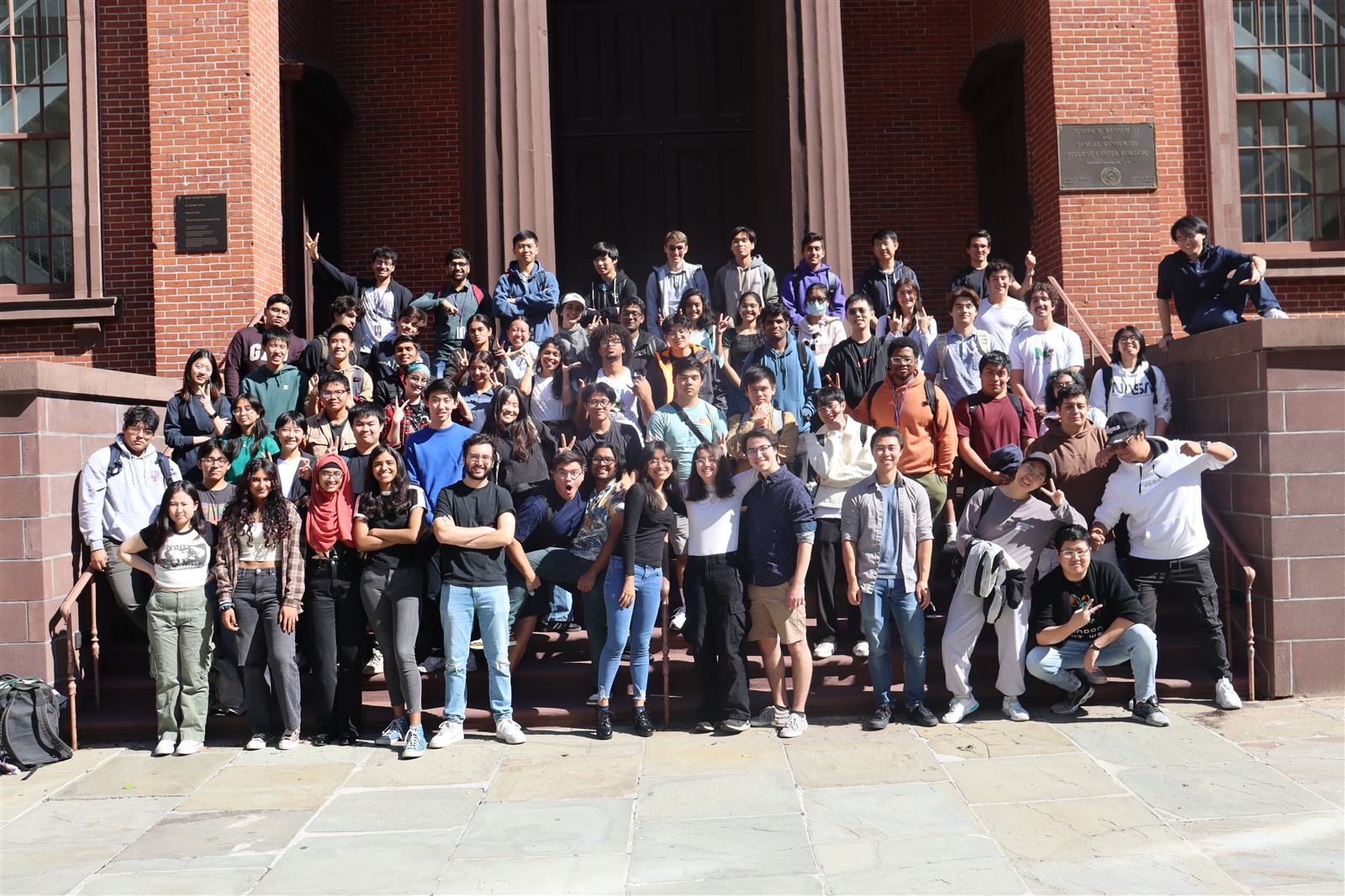 The 2021–22 team on the Wunsch Hall steps