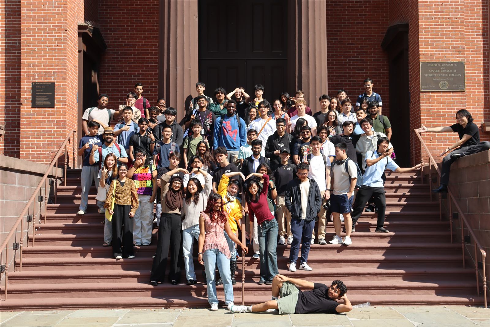 The 2024–25 team on the Wunsch Hall steps